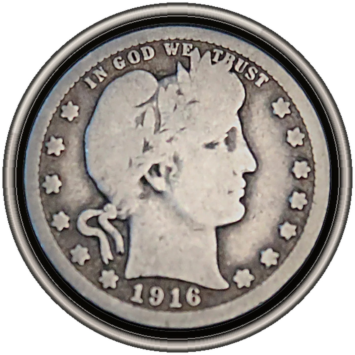 1916-D Barber Quarter