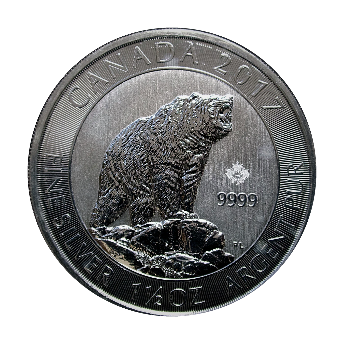 2017 Canada $8 Grizzly (reverse)