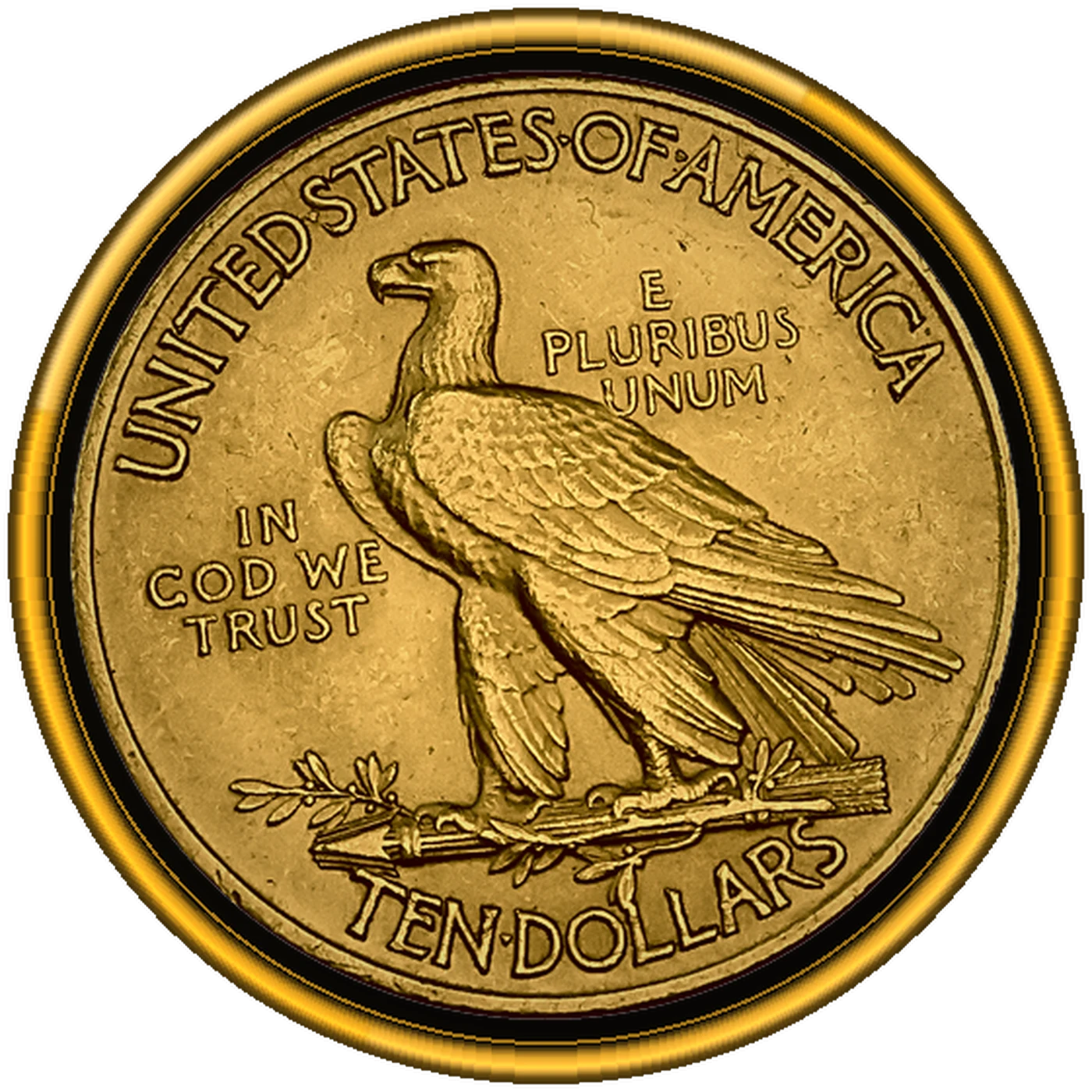 1911 $10 Indian Head Eagle (reverse)
