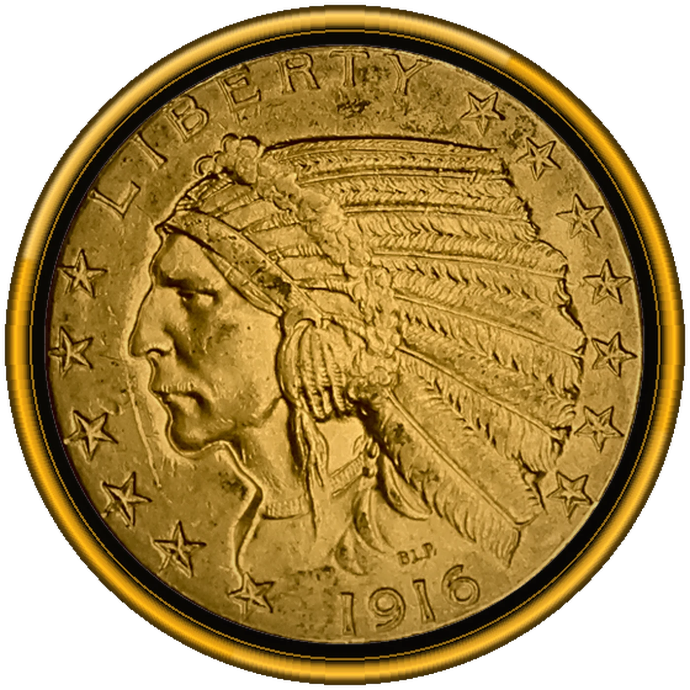 1916-S $5 Indian Head Half Eagle