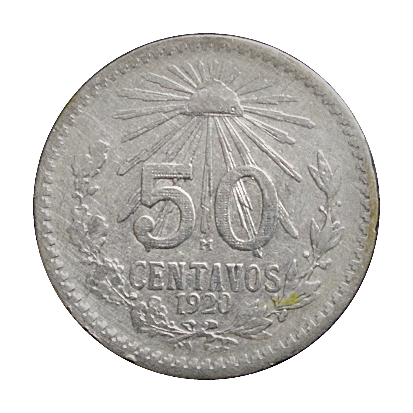 1920 Mexico 50 Centavos