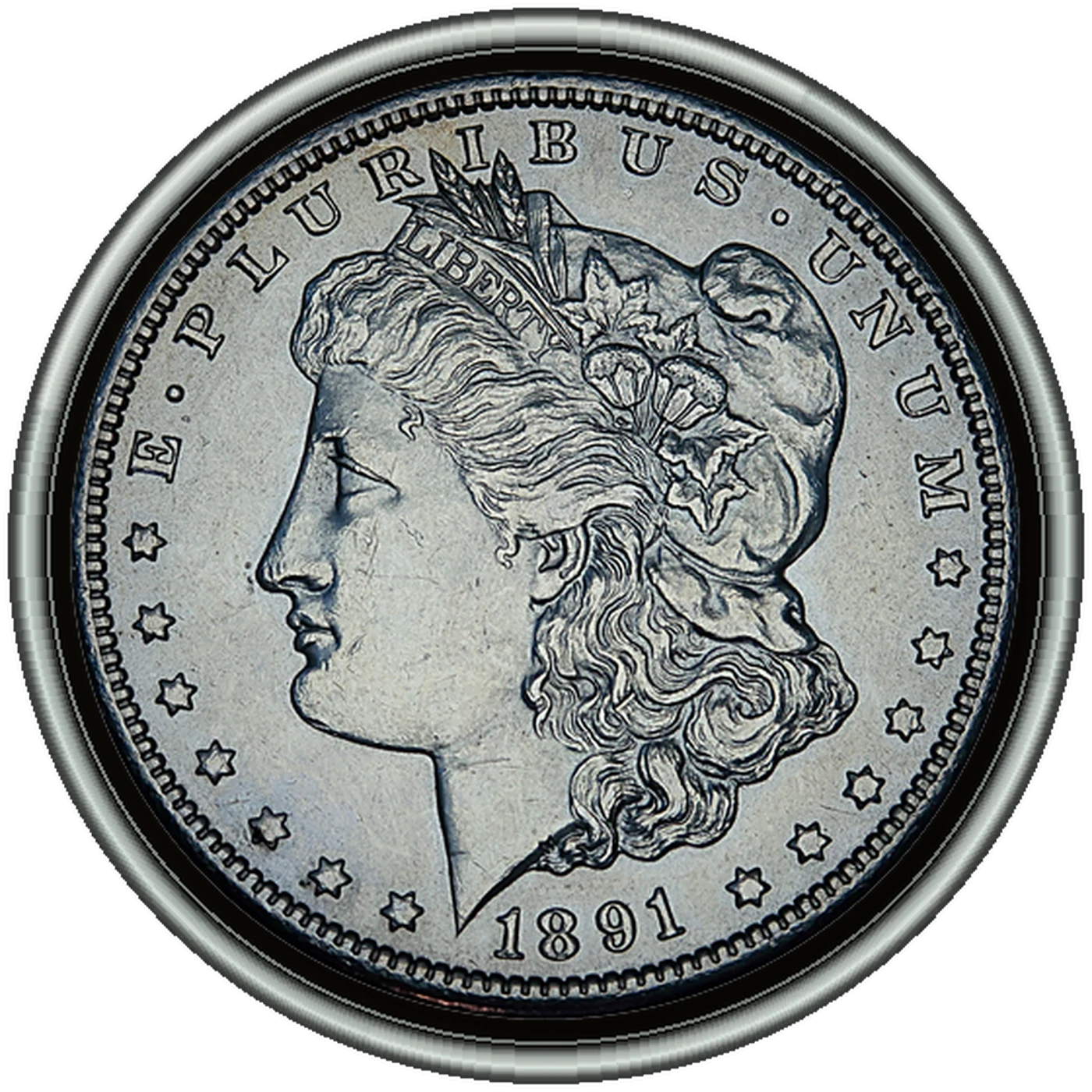 1891-CC Morgan dollar