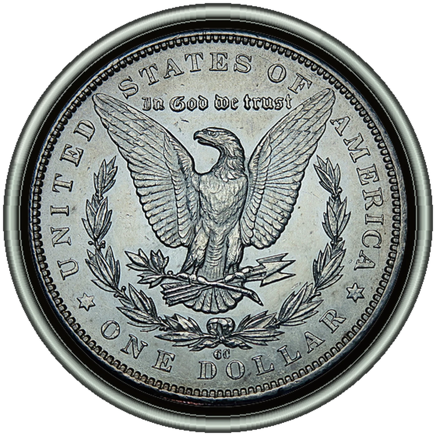 1891-CC Morgan Dollar (reverse)