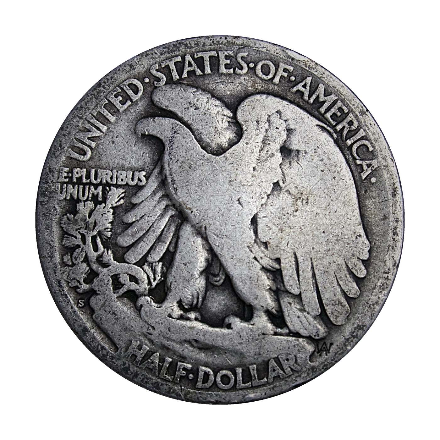 1917-S Walking Liberty Half (reverse)
