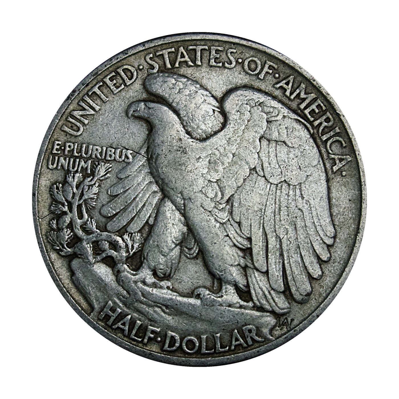 1945 Walking Liberty Half (reverse)