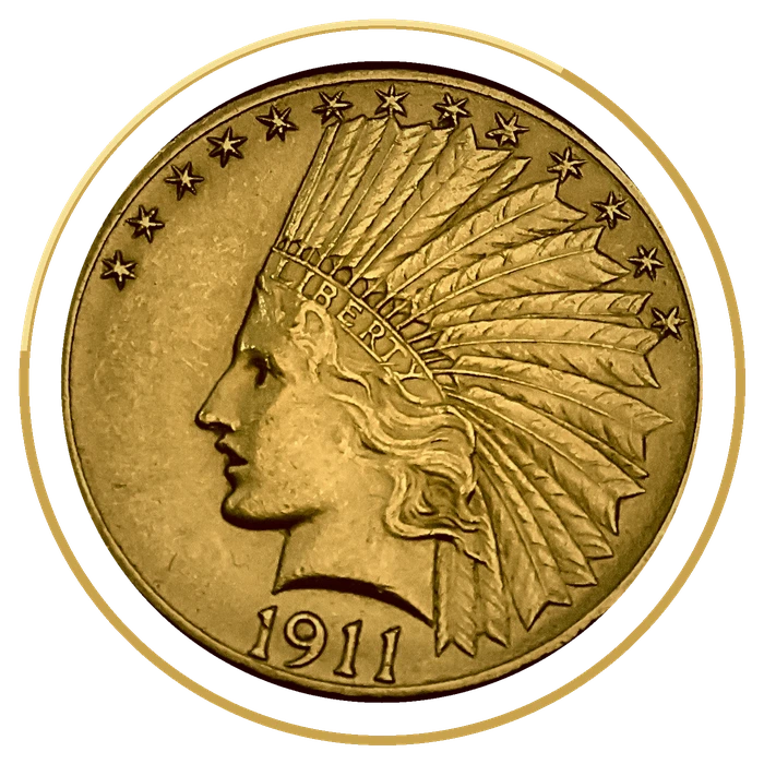 1911 $10 Indian Head gold eagle