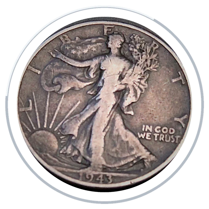 1943 Walking Liberty silver half dollar